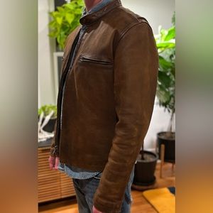 J.Crew Stockton Leather Racer Jacket